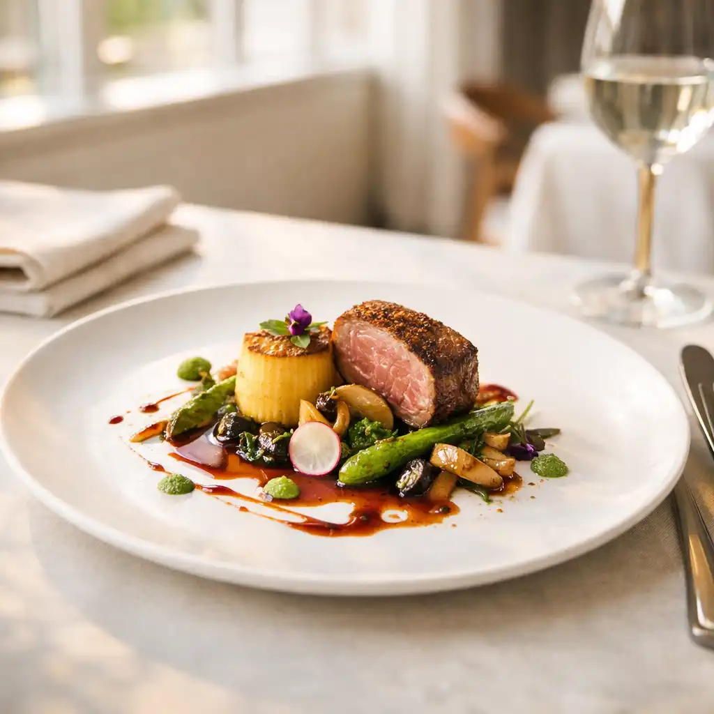 Eleganckie danie fine dining